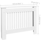 Gecheer Mdf Radiator Cover Heating Cabinet  For All Living Spaces -white