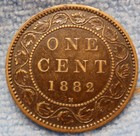 1882 Xf-au High Grade Canada Large Cent Victoria Coin Canadian