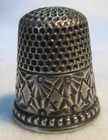  247 Chased  Bright Cut  Sterling Silver Thimble - Ketcham   Mcdougall  size 7 