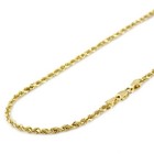 Absolutely Genuine 14k Yellow Gold Dia Cut Rope Chain All Sizes