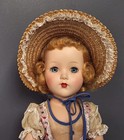 Vtg R   B Arranbee 21  Nanette Walker Doll Matte Face Original Dress  Hat  Shoes