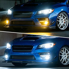 Two-tone Fog Light Bezels W  Led Daytime Running Lights For 2015-2017 Subaru Wrx