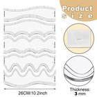 5 Pcs 10 24 Waves Quilting Ruler Templates  Acrylic  Free Motion  Stencils