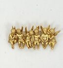 I Am Edgar Berebi My All In A Row Angel Child Vintage Brooch Pin Jewelry 24kplat