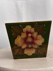 Vintage Art Deco Art Nouveau Wooden Planter Hand Painted Floral Relief Design