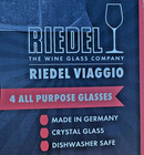 Riedel Viaggio Stemless All Purpose Wine Crystal Glass 4 Pieces Set  86  