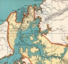 1942 Antique Panama Canal Map Vintage Maritime Canal Map Wall Decor 3005