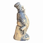 Schafer Vater Baker  5 Blue Flask German Porcelain 6   