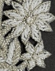 Rhinestone Beaded Flower Applique  Bridal Applique  Ff-sf-10