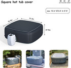 Portable Hot Tub Cover  Inflatable Hot Tub Full Coverage - Waterproof  Sun Prote