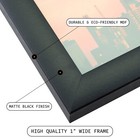 Craig Frames 1  Wide Modern Satin Black Picture Frames  Uncommon Sizes 4x9-17x33