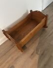 33   large Antique Vintage Mahogany Solid Wood Wooden Rocking Cradle Dog  Bed Crib