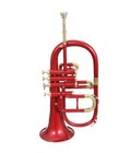 New Year Sale  Red 4 Valve Bb f Indian Flugel Horn Free Hard Case mouthpiece