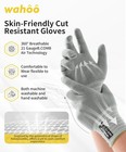 Wahoo Food Grade Cut Resistant Gloves Level 5  Ansi 4 Lightweight Breathable New