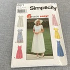 Simplicity 8071 Sewing Pattern High Waist Dress Jumper Maxi Twirl Modest 12-16