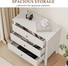 Modern 3-drawer White Dresser   Nightstand With Storage For Any Room