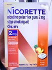 Nicorette 2mg Nicotine Gum Fruit Chill 100 Count Stop Smoking Aid New Exp 2028