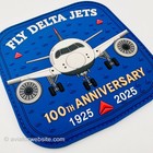 Delta Air Lines 100th Anniversary Pvc Patch -  With Hook loop Backing