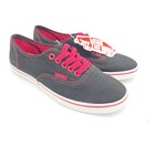 Brand New Vans Authentic Pop Sneakers Black   Red Classic Low Top Shoes Unisex
