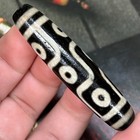 Pure Tibetan Buddhism Agate 9 Eyes Totem Dzi Bead Amulet Necklace Pendant X1379