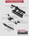 Bike Multi Tool 38 In 1 Bicycle Repair Kit With Chain Levers  Hex Spoke Wrench 