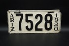 1920 Arizona License Plate   7528
