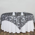6 Pcs Flocking Table Overlays 60x60  Wedding Party Catering Linens Decorations