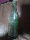 Vintage 1940s Dr Pepper Bottle Duraglas Green Glass Beautiful Condition