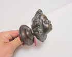 Victorian Brass Centre Door Knob Handle Pull Old Antique Georgian Cherub Head