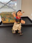 Vintage Roller Skater Popeye Wind-up Tin Litho Original Box Line Mar