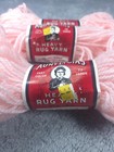 Vtg Aunt Lydia s Heavy Rug Yarn Med Pink Lot 3 Skeins 70 Yards Crochet Knitting