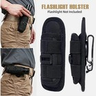 Tactical Flashlight Holster Duty Belt Pouch Rotatable Clip 360 Degree Holder Us