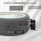 Intex Simplespa Bubble Massage 4 Person Inflatable Hot Tub With Insulated Cover