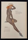 Vintage 1948 Varga Girl Calendar Page February Alberto Vargas Pin Up