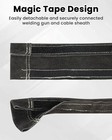 Tig Welding Torch Cable Cover Flame-resistant Leather Dark Brown Magic Tape