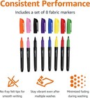 Amazon Basics Fabric Markers  Assorted Colors  1 Count  pack Of 8   