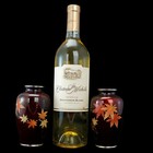 Pair Of Mid Century Ando Sato Japanese Cloisonn   Maple Leaf Vases