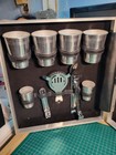 Mid Century Travel Bar Case Set Accessories Liquor Ambassador Portable