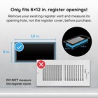 Airtap T6 White  Quiet Register Booster Fan 6 X 12     Improves Heating cooling