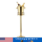 Floor Standing Champagne Bucket Wine Cooler Ice Gift Stainless Steel Gold Us