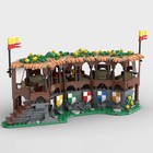 6x Grandstand Wooden Stand Tent Tournament Fence 1882 Pcs Building Set Moc