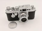 Leica Iiig Ltm Rangefinder Film Camera W  Elmar 50mm 3 5 Red Scale Lens - Cla d