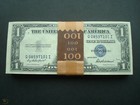     4x  1 Silver Certificate Unc Lot     1957 Cu Consecutive From Pack Estate    