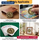 Golden Lucky Coin Chinese Koi Fish Prosperity Fortune Charm Bronze Gold Decor