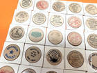50 Piece Vintage Wooden Nickels Tuits Lot 1 - Great For Collection