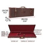 Tourbon Vintage Canvas Leather Hunting Shotgun Hardcase Weapon Storage Lock Box