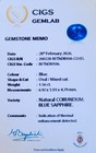 Certified 1 56 Ct Natural Blue Sapphire Heated Only Loose Gemstone