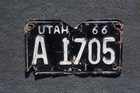1966 Utah Motorcycle License Plate