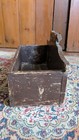 Antique Early Primitive Wood Candle Wall Box Orig Red Paint Sq na 12 5 