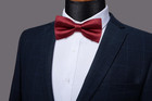 Pre-tied Bow Tie Satin Solid Bowtie Adjustable Tuxedo Bowties For Men With Gift 